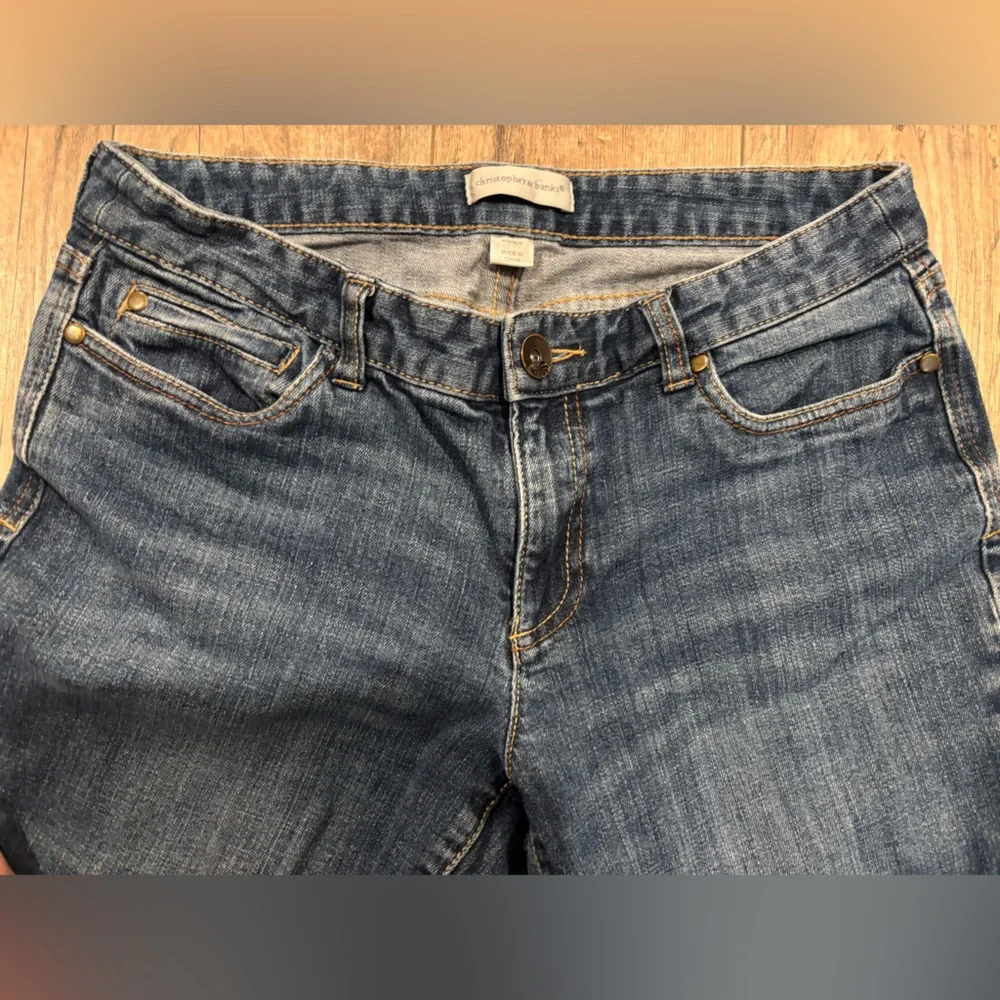 Christopher & Banks Dark Blue Flare Jeans - Picture 6 of 9